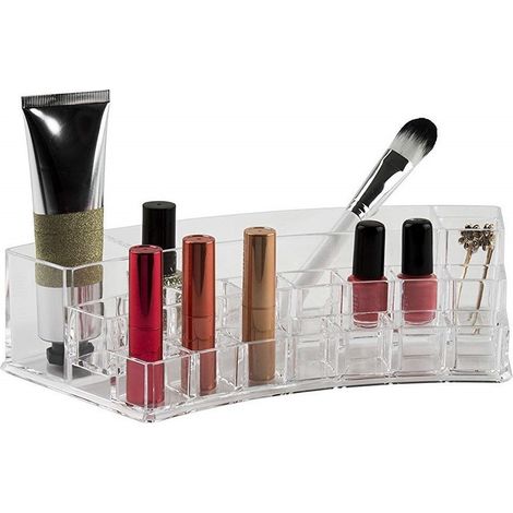 Cleafe - Organizzatore Cosmetici Curvo  10247 Espositore 19 Comparti Organizer Make Up - (1/2)