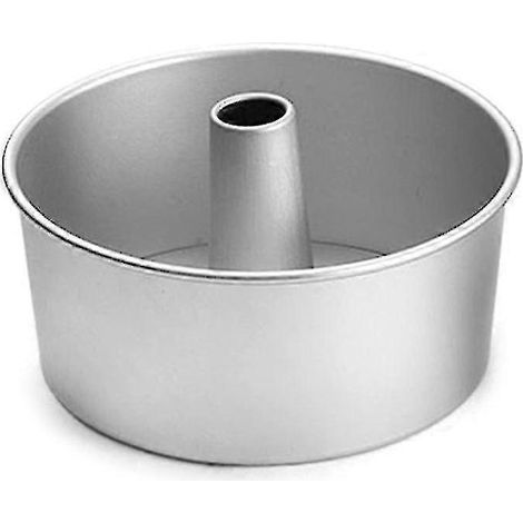 Moule à gâteau rond en alliage d'aluminium de 10 cm ou 15 cm avec fond amovible et cheminée creuse, pour la pâtisserie maison. (1/5)