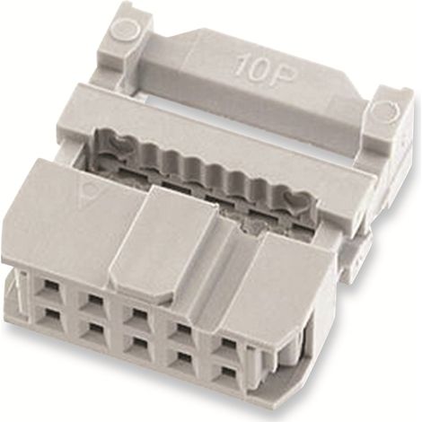 ECON CONNECT connecteur à broches, DIN 41651, 10 pôles, gris, pas 2,54 mm (1/2)