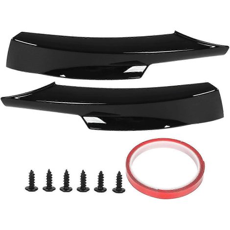 Lèvres de pare-chocs avant, spoilers d'angle de pare-chocs, séparateurs de pare-chocs inférieurs pour BMW E90 M Sport LCI Berline 2009-2012, noir brillant, qualité exceptionnelle (1/5)