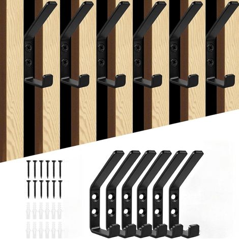 6pcs crochet pour panneau acoustique Porte Manteau pour Panneau Acoustique Mural pour panneaux acoustiques panneaux muraux chambre salon salle de bain pour vêtements 12.6 mm (1/5)