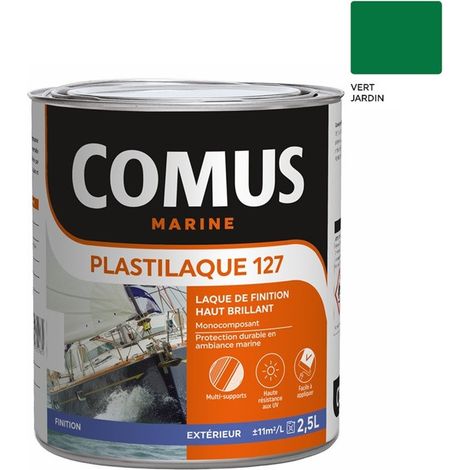 PLASTILAQUE 127 VERT JARDIN  2.5  L - Laque marine de finition Brillante haut de gamme - COMUS MARINE (1/3)