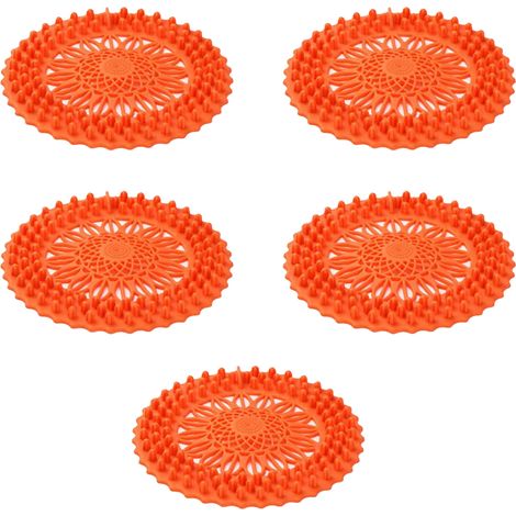 Filtre Anti-Cheveux - En Caoutchouc Thermoplastique Souple - Pour Drain De Douche Baignoire Cuisine Salle De Bain - 1 Pièce (1/5)
