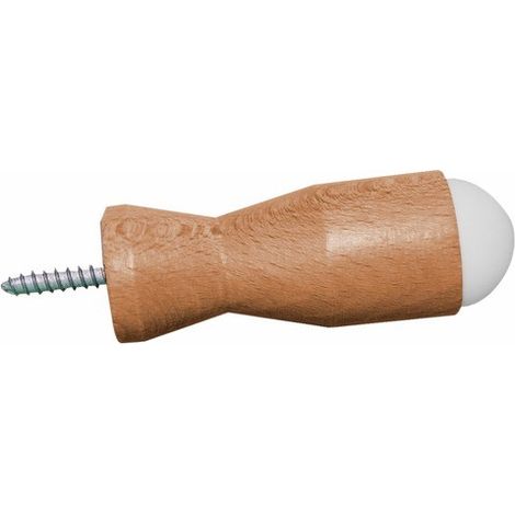 Butoir de plinthe en hêtre vernis diamètre 26 mm longueur 45 mm - CIVIC INDUSTRIE