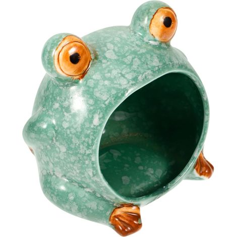 Kühlendes Keramik-Hamsternest, Froschversteck, Hellgrün (1/5)