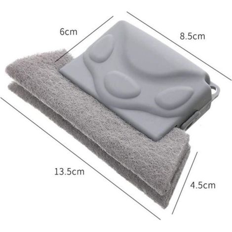 3pcs brosse de nettoyage de rainure de fenêtre créative, outils de nettoyage de crevasse à main, tête de brosse fixe (1/4)