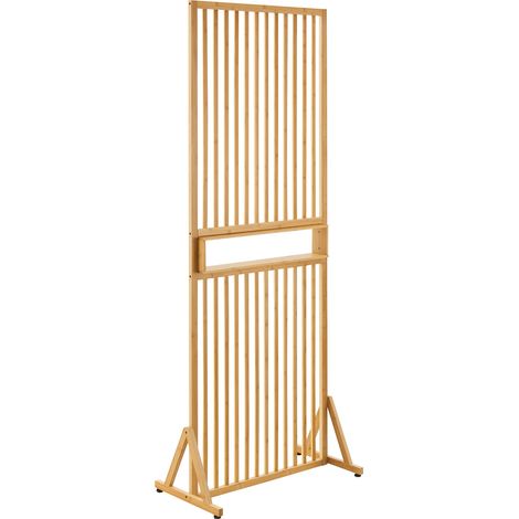 Paravento pieghevole 197 x 76 x 40 cm bambù naturale 030010227