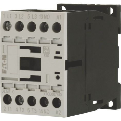 Eaton Contactor de potencia, 3 polos, 380 V 400 V 3 kW, 1 S, 230 V 50/60 Hz, accionamiento de CA, bornes de tornillo, 276558