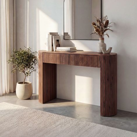 Bohème Konsole 120 cm 2 Schubladen, Nussbaum-Optik Alba (1/5)