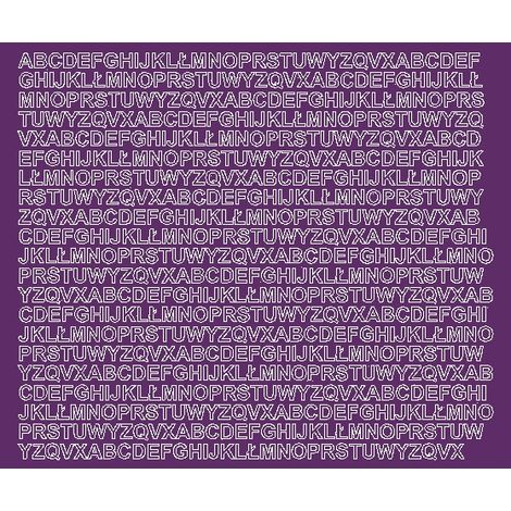 Lettere adesive autoadesive, lettere lucide viola, 7 mm (1/2)