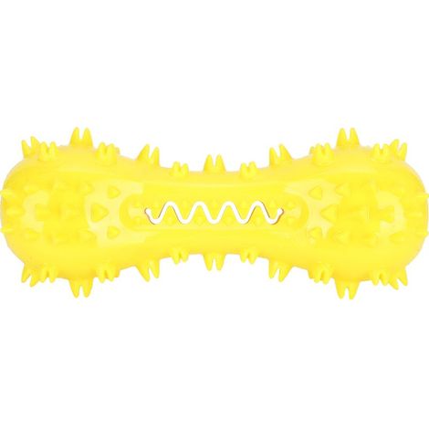 Cette brosse à dents pour chien émet un couinement, ce qui la rend à la fois efficace pour nettoyer les dents et amusante à utiliser. (1/5)
