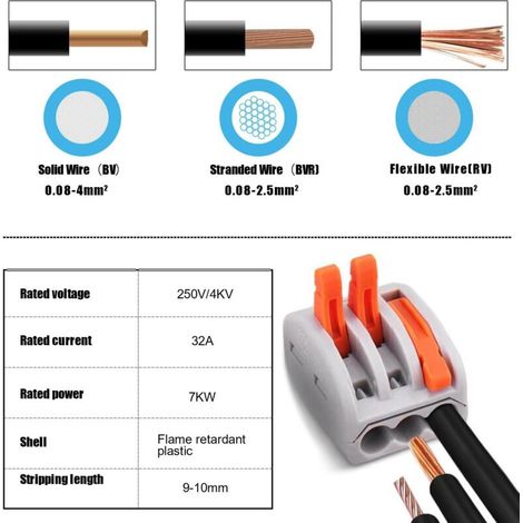 Compact Wire Connector, 100pcs Electrical Connectors, Automatic ...