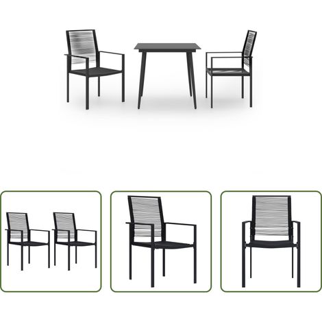 vidaXL Salle à manger extérieur - Ensemble à manger de jardin 3 pcs (1/5)