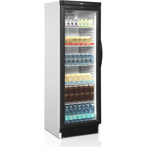 Vitrine Réfrigérée Vitrée Réversible CEV425CP 2 DEL L/H - Couleur Noire - TEFCOLD (1/3)