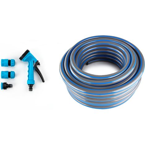 Flexibler Gartenschlauch 15 mm - Suan - Komplettset mit Bewässerungszubehör - Länge: 20m (1/5)