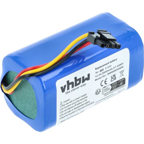 vhbw Akku kompatibel mit Proscenic M8 Pro, M8 Staubsauger (2600 mAh, 14,4 V, Li-Ion)