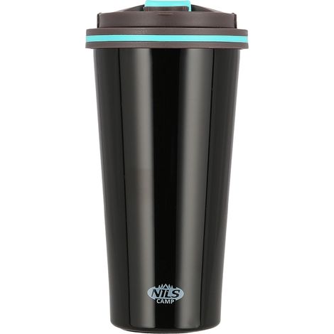 Schwarzer Thermobecher, 18 oz, isolierter Edelstahl (1/5)