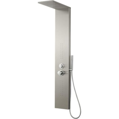Colonna doccia attrezzata easy in acciaio inox con cascata spazzolata 150x23x53 confezione 1 (1/5)