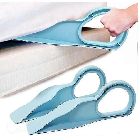 Lot de 2 rehausseurs de matelas en forme de cale, rehausseur de matelas facile à utiliser, rehausseur de matelas ergonomique et pratique, pour soulager les douleurs dorsales. (1/5)
