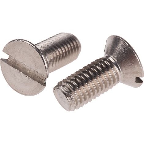 Vis à métaux RS PRO M8 à tête Fraisée fendue en Acier Inoxydable, 20mm ( Prix pour Sachet de 25 )