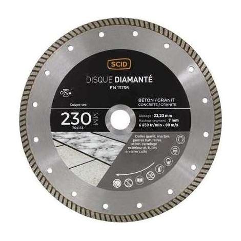 Disque Diamant Béton Crénelé 115mm Découpe Rapide Béton Et Matériaux De Construction. - Scid (1/2)