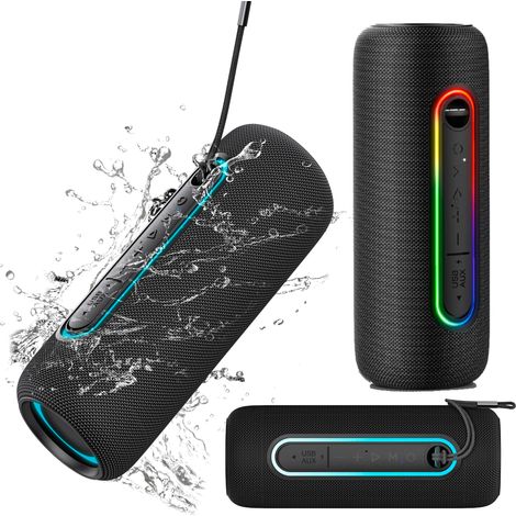 Bluetooth 5.0 IPX5 USB AUX 20W RGB Kabelloser Kruger&Matz Straßenlautsprecher