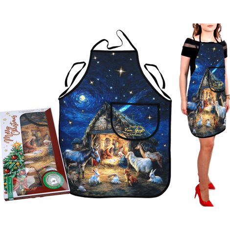 Carmani, Küchenschürze – inspiriert von VAN GOGHs Gemälde/Weihnachten (1/4)