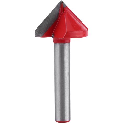 Fraise à rainurer en V en acier tungstène pour défonceuse CNC, outil de coupe à rainure en V, arbre de 6 mm (622 mm90°) (1/5)