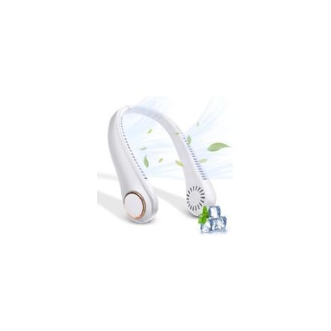 Ventilateur Portable Cou Sans Feuilles, Ventilateur Portable Nuque Rechargeable par USB, Ventilateur D'encolure Réglable à 360° (1/4)