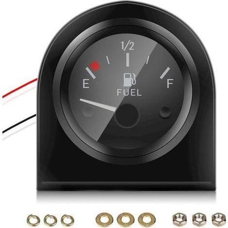 Indicador digital de nivel de combustible de 52 mm, universal de 12 V con luz blanca (1/5)