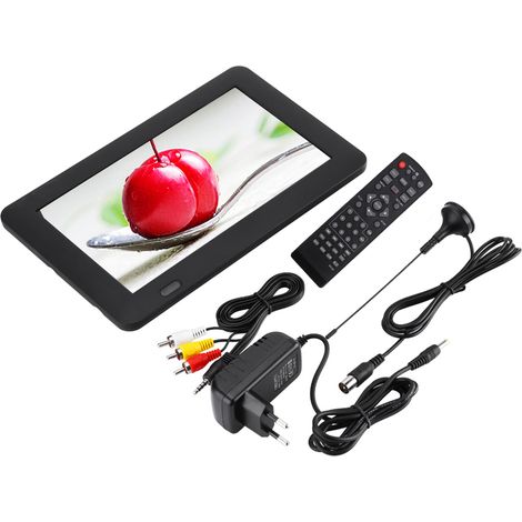 Télévision analogique numérique 9 pouces, résolution 800x480, TV Portable, prise ue, 110-240V (1/5)