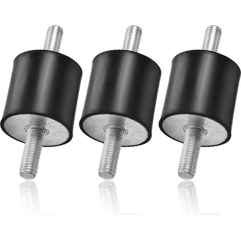 3 Pcs Isolateur de vibration en caoutchouc M6 20 x 20 pompe à compresseur d'air anti-vibrations en caoutchouc amortisseur de choc (1/5)