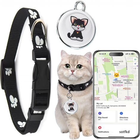 Traceur GPS pour animaux de compagnie, Bluetooth, intelligent, étanche, localisateur, chat (1/5)