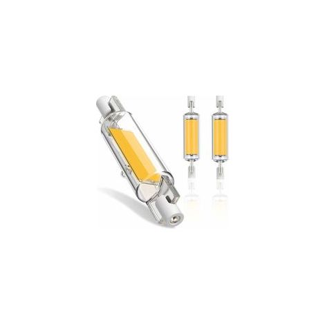 Lot de 2 ampoules LED R7S 78mm 10W, dimmable, blanc chaud 3000K, 1000 lm – (1/5)