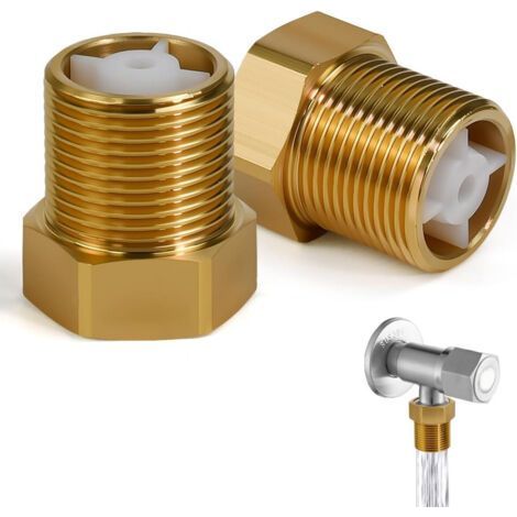 Set di 2 valvole di ritegno in ottone, filettatura G3/4", per lavatrici, pompe da giardino e per piscina. (1/5)