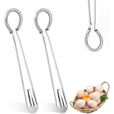 Fouet de cuisine - Inox - 2 Pièces - Facile à nettoyer - Compatible lave-vaisselle - Design suspendu (1/4)
