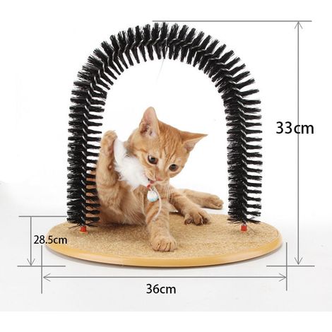 ZVD Griffoir et Grattoir 2 en 1 - Base antidérapante - Grattoir en forme d'arche - Arche de massage - Vendu avec un sachet d'herbe à chat - Récupère les poils,Petite souris mignonne (1/4)