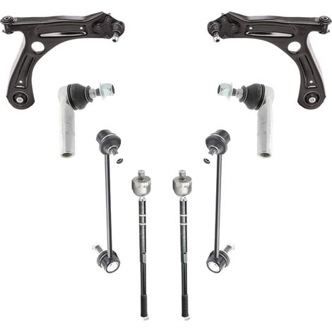 KIT BRACCIO OSCILLANTE 8 PEZZI COMPATIBILE CON SEAT Mii (KF1, KE1) 1.0 / Kit Sospensione Completo OE/OEM / Bracci Oscillanti + Testine Sterzo / Sostituzione Diretta OEM