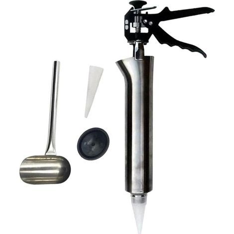 Applicateur Manuel de Joint Mortier, Pistolet à Calfeutrer de Mortier de Pointage avec Buses Remplaçables Machine de Jointoiement de Ciment (Pour fente) (1/5)