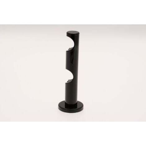2 X Supports Muraux Rideaux Double - Noir - Ø20mm