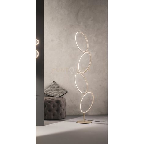PIANTANA A LED RICE ORO 3000K 1900LM 38W DIMMERABILE H.166CM