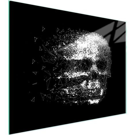Glasschneidebrett 52x40 Totenkopf (1/5)