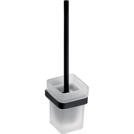 BEMETA Nero Brosse de toilette en Laiton et verre, Noir (135013010) (1/3)