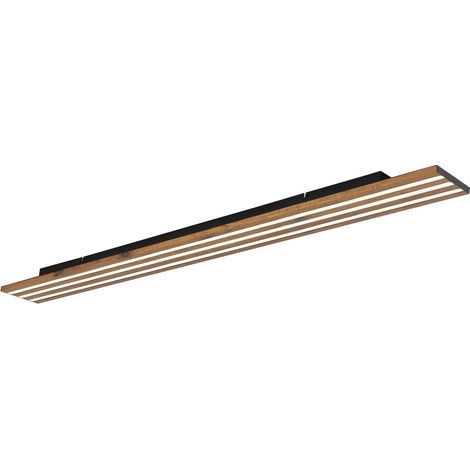 LED Deckenleuchte Deckenlampe Fernbedienung dimmbar Nachtlicht schwarz L 150 cm (1/5)