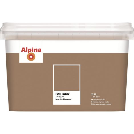 Alpina Wandfarbe Pantone matt mocha mousse 2,5 L Wandfarbe (1/3)