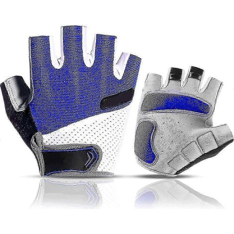 Gants d'aviron résistants sans doigts pour hommes et femmes, pour la pêche, le kayak et la pagaie, taille XL, bleu