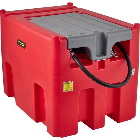 Réservoir Diesel Portable 439 L Cuve de Ravitaillement Polyéthylène Rouge avec Pompe Transfert 12 V Jauge de Carburant Tuyau 4 m Buse Ravitaillement pour Véhicule Appareils Agriculture Industrie (1/5)
