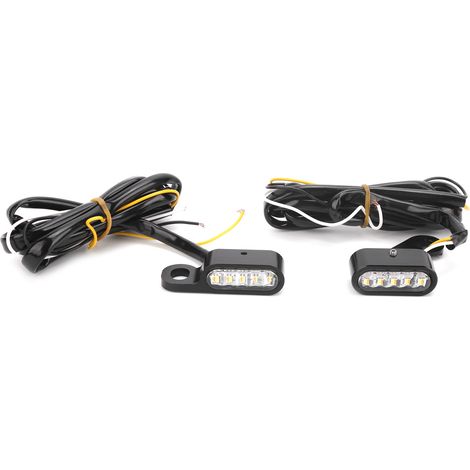 2 Feux Clignotants LED 12V Moto Indicateur pour XL 48 72 1200 883 2004‑2020 Noir (1/5)