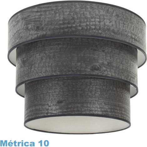 Dreifacher Hängelampenschirm smile m10 schwarz Holz 50dx40dx28h