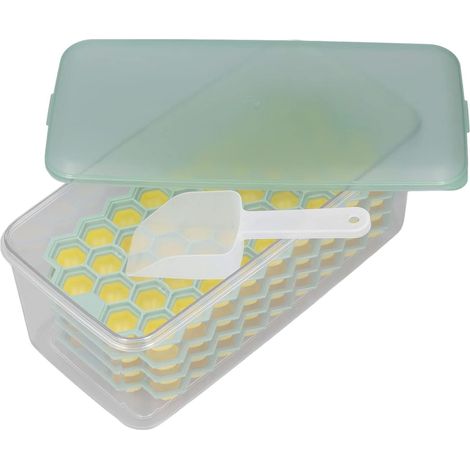 Bac à Glaçons 188 Alvéoles, capacité 3,3 L avec Fond Souple, Couvercle (1/5)